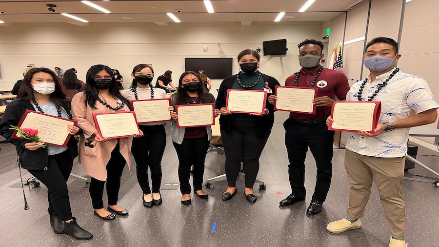 From left: Josephine Lui, Judhea Campollo, Megan Woolsey, Kateleen Caye Bio, Analeslie Martinez, Ola Gbadebo, Daijiro Oshitari