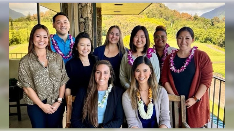 New HPhA board members include (seated) Corrie Sanders, Lily Van, (standing) Megan Arbles, Jarred Prudencio, Shelley Kikuchi, Christina Method Requelman, Nicole Young, Faith Hicks and Eryn Sakamoto.