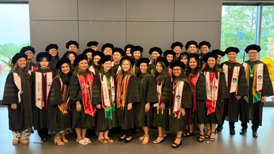 Class of 2025 students in regalia